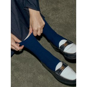 [IHM21085] Essential Rib Socks Navy