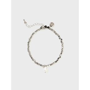 [S머니 10% 적립]Pearl Ankle Bracelet - Silver