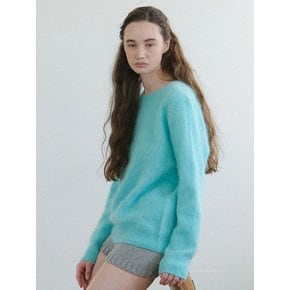 헤어리 홀가먼트 니트 349 (mint blue)