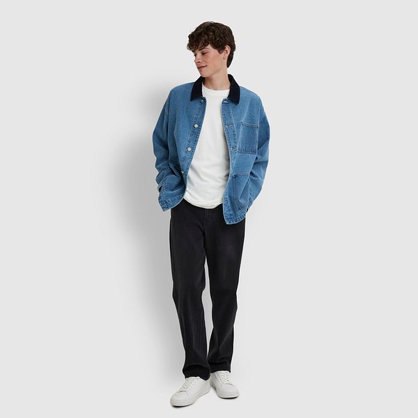 남 기모 스트레이트 데님 팬츠 J125401012084