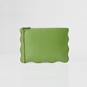 [LWL] RUFFLE CLUTCH(러플 클러치) Olive Green