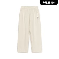 [엠엘비코리아공식] 베이직 스몰로고 기모 와이드팬츠 BOS (D.Cream)