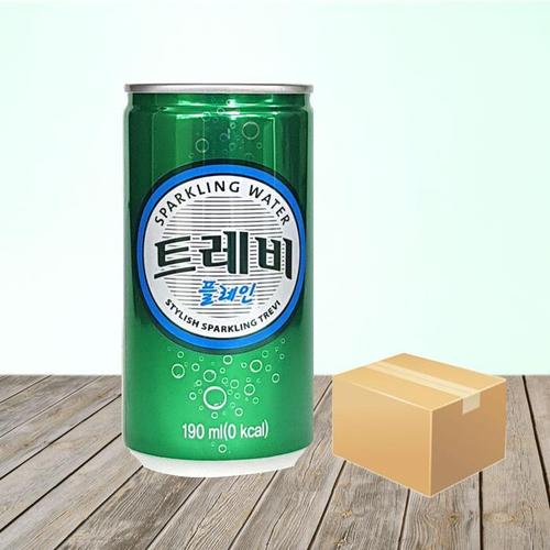 [롯데칠성음료] 트레비 플레인 190ml x 30캔 탄산수 음료(1)