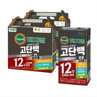  베지밀 고단백 검은콩 두유 190ml 32팩