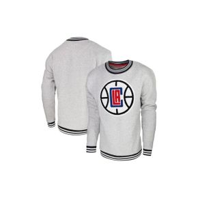 4278541 Stadium Essentials Mens Heather Gray LA Clippers Club Level Pullover Sweatshirt