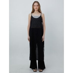 amara layerd slip dress (black)