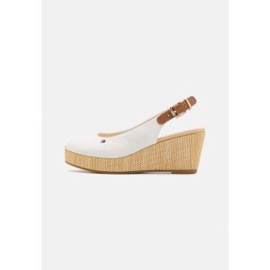 이스퀘어 4035206 Tommy Hilfiger ICONIC ELBA SLING BACK WEDGE - Wedge sandals ecru