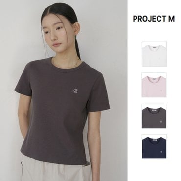 프로젝트엠 여성 PRJCT 골지 티셔츠 EYF2TR2754