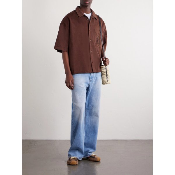 파울라스 이비자 로고 자수 코튼 셔츠 46376663163059194