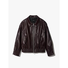 Cropped Down Jacket (Burgundy)