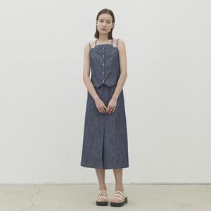 나인(Atelier Nain) LAYERED HALTERNECK DRESS OP6164SG