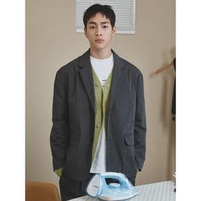 코튼 나일론 오버핏 셋업 재킷  애쉬 (215311BY14)
