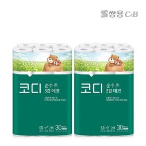 순수3겹 데코 화장지 27m 30롤 2팩_P335714029