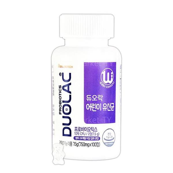 듀오락 어린이 유산균 750mg 100캡슐 (S31707398)