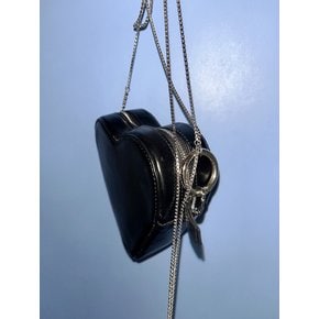 Heart Leather Mini Bag - Black