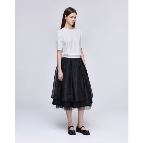 [파주점] [송지오우먼]송지오 컬렉션 언더다트 크루넥 니트 아이보리 WH3KT707IV