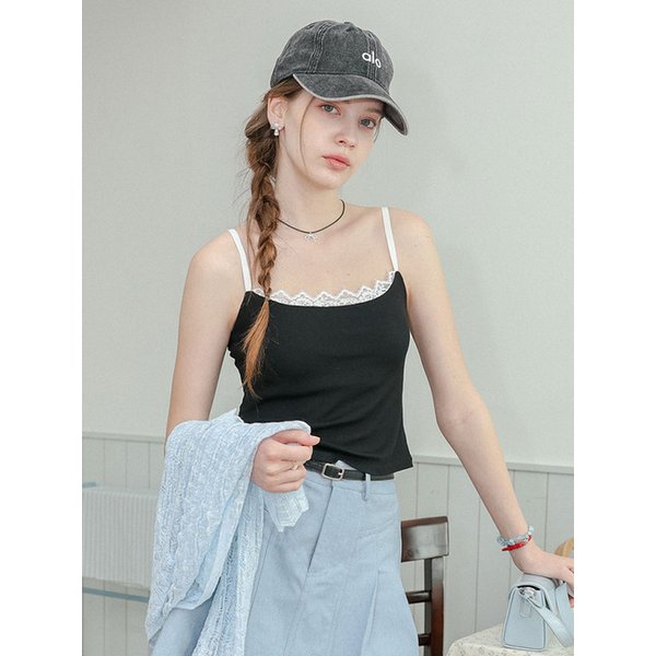 DD_Lace trim inner tank top_2color