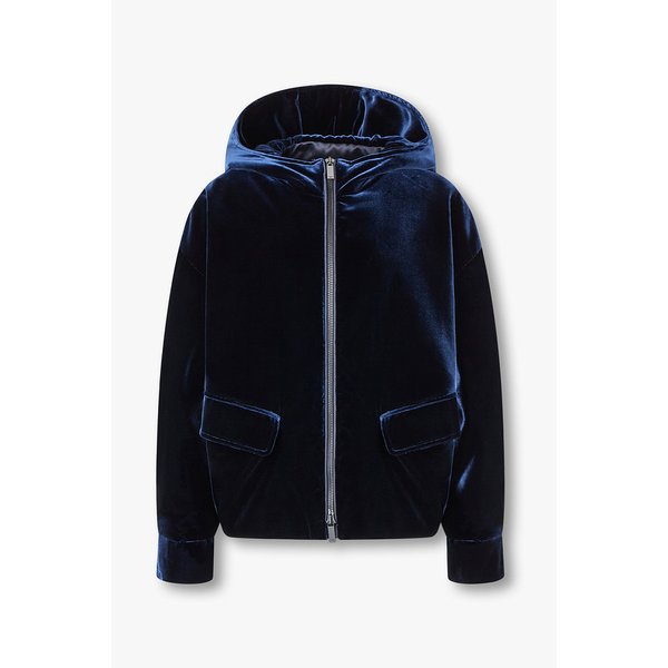 여성 투웨이 지퍼 벨벳 후드 자켓 A525310501000