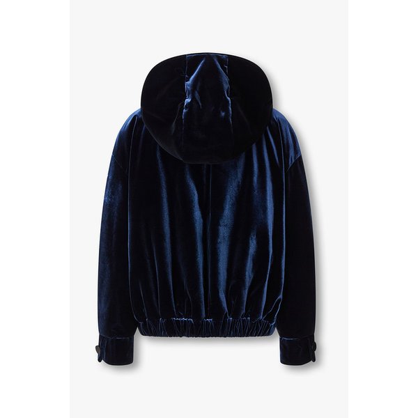 여성 투웨이 지퍼 벨벳 후드 자켓 A525310501000