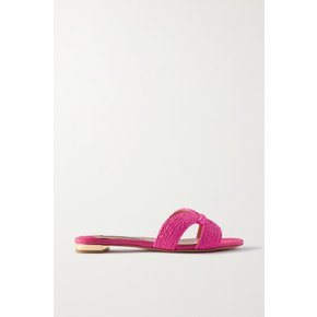 Rope Raffia Slides 푸시아