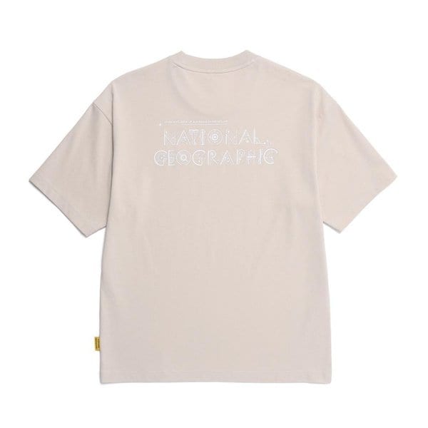 [여주점] N252UTS070 리젠 별자리 그래픽 세미오버핏 반팔 티셔츠 OAK BEIGE