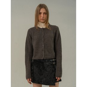 Mohair Round Cardigan_CHARCOAL