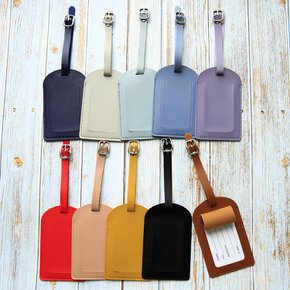 가죽 캐리어 네임택 러기지택 골프백 여행 가방 네임텍 이름표 [10color 크루텍 크루택 골프]