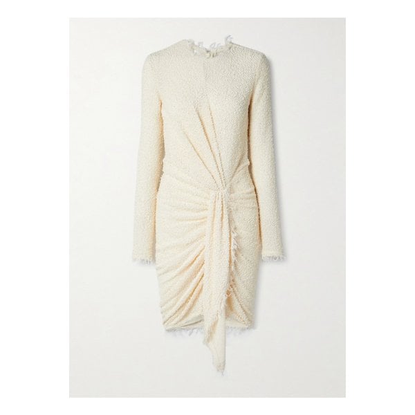 오펠리 프레이 드레이프 부클레 미니 드레스 에크루 1647597350563639