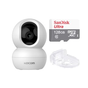 KTC-Z30 홈카메라+128GB+투명 무타공 거치대 세트 해킹안전 홈캠
