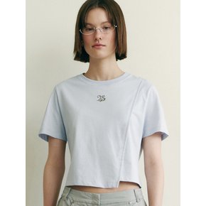 SILVER LOGO DIAGONAL LINE T-SHIRTS LBL