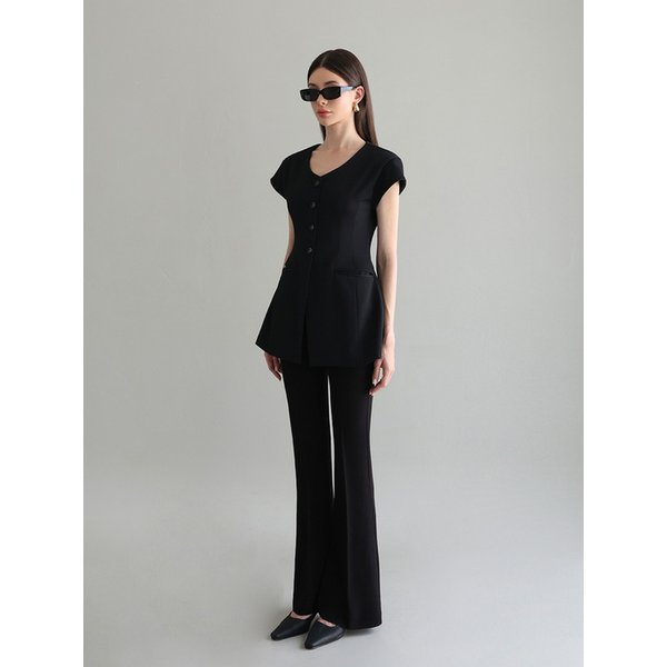 [PRE-ORDER] New look sleeveless jacket - BLACK