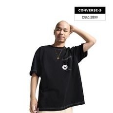 스케치 티셔츠 컨버스 블랙 10027256-A03
