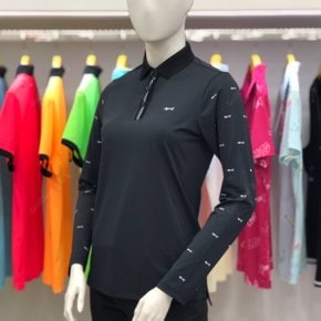 루이까스텔 S/S 여성 소매 프린트 3도 배색마이 티셔츠 3LRTS350B