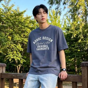 남녀공용 레터링 아치 아트웍 티셔츠(HC6STA4)