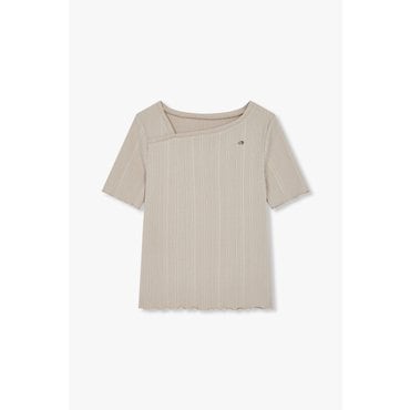GCUT [25S/S] 랩 리브드 하프 슬리브 티셔츠(7255240102)