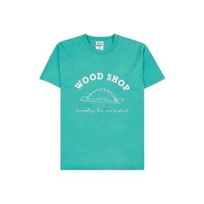 [와일드 동키] 우드 코튼 반팔 티셔츠 T WOOD STONE WASHED KELLY GREEN