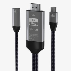 드로우N2 썬더볼트3 C타입 to HDMI 4K 60Hz 2.0넷플릭스 hdcp 덱스 지원 동시충전 미러링 케이블