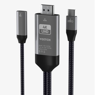  드로우N2 썬더볼트3 C타입 to HDMI 4K 60Hz 2.0넷플릭스 hdcp 덱스 지원 동시충전 미러링 케이블