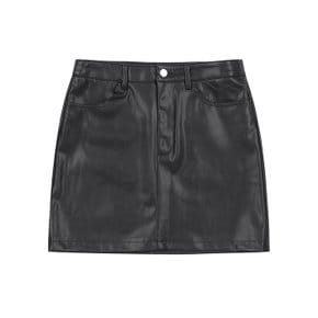 Leather mini skirt_4NVBD000XBK