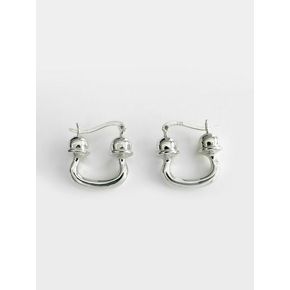 SIGNATURE HOOP EARRING_SILVER 시그니처 후프 귀걸이 실버