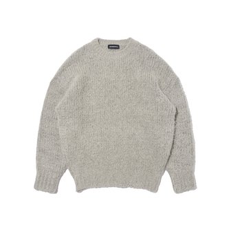 아더피츠 알파카 루즈핏 라운드 니트 (그레이)