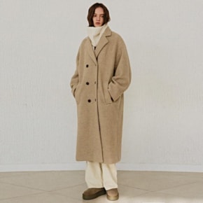 BOUCLE WOOL DOUBLE LONG COAT_BEIGE (12364525)