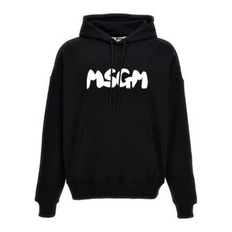 MSGM 엠에스지엠 레터링 프린트 후드 티셔츠 3340MM172 227799 99 맨투맨