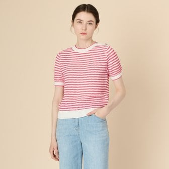 BCBG [여주점] 단추스트라이프 티셔츠 B3M5K428