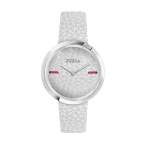 3973604 Furla Womens My Piper White Dial SS Calfskin Leather Watch 65043692