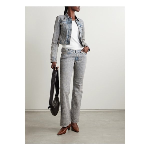 크롭 데님 자카드 재킷 블루 1647597325241523