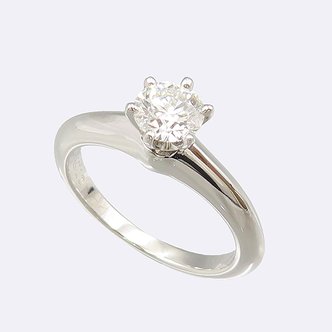 TIFFANY&CO 고이비토 중고명품 티파니 다이아 웨딩 0.5CT 반지  K3672TI