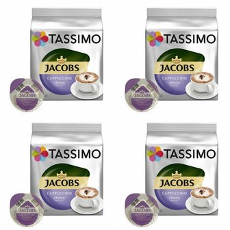  타시모 제이콥스 초코 카푸치노 파드 캡슐 커피 Tassimo Jacobs Choco Cappuccino 8개입 4개