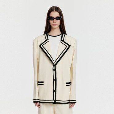 EENK YINTANA Contrast Jacket - Ivory