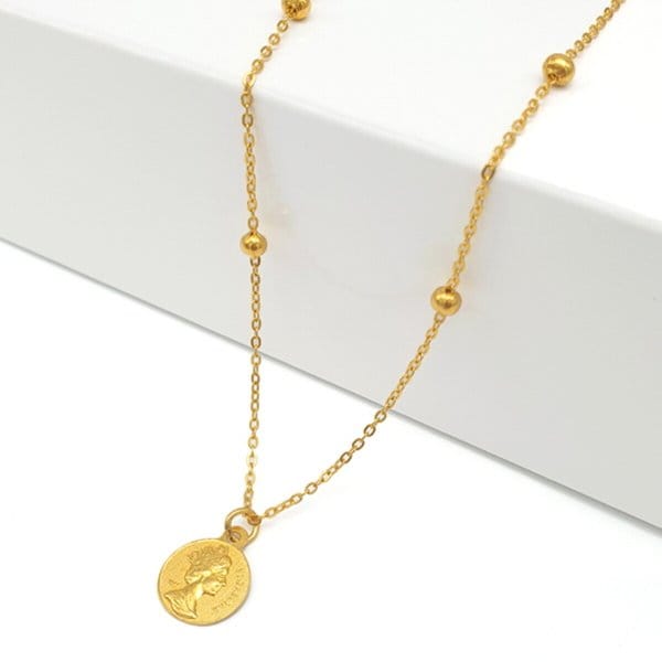 [골드리카]순금 여왕코인 볼체인 목걸이 3.75g+18K잠금